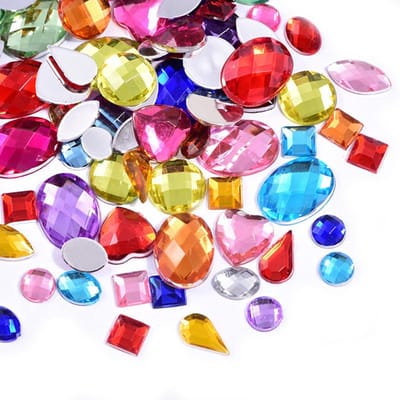 600 Stuks Kleurvolle Acrylaat Edelstenen, 4-25mm, Grote Acrylaat Diamanten voor DIY Creaties en Ambachten
