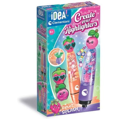 Clementoni Create Your Highlighters Fruit Splash - Kleurstift Markeerstiften Zelf Maken - Knutselpakket Stiften in Fruitige Kleuren - voor Kinderen