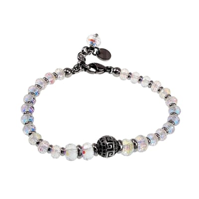 16cm tot 20cm Armband Dames – Zilverkleurige RVS - Armband met Schitterende Oostenrijkse Kristallen - Verstelbaar