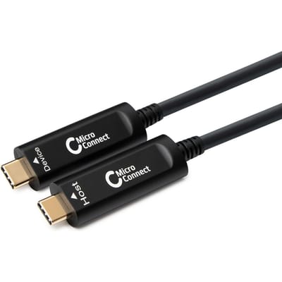 Microconnect MC-USB3.1C15OP USB-kabel USB 3.2 Gen 2 (3.1 Gen 2) 15 m USB C Zwart (geen video)