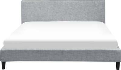 FITOU - Tweepersoonsbed - Lichtgrijs - 160 x 200 cm - Polyester