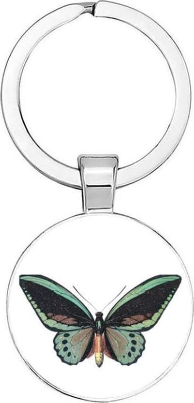 Akyol - Vlinder Sleutelhanger - Vlinders - Dieren - Leuk kado voor iemand die van vlinders houd - 2,5 x 2,5 CM