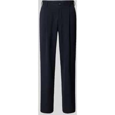 Loose fit bandplooibroek met riemlussen, model 'FINN'