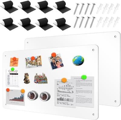 Dailygoods- Magneetbord 43x30 cm - Krasbestendig - Magneetwand - Prikbord - Whiteboard - Ruimtebesparend - Ultradun design