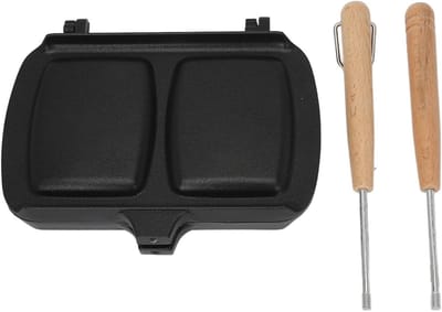 Sandwich Maker Pan - Tosti Pan - Ontbijt Maken - Dubbelzijdig Non Stick - 23 x 23 x 4 cm