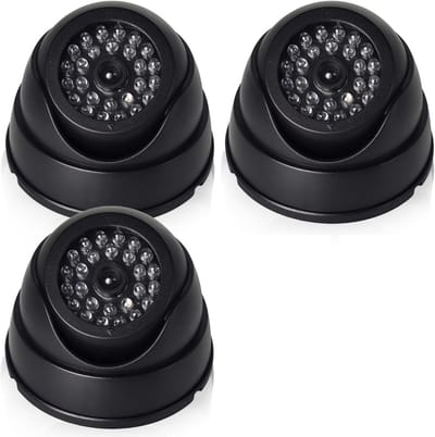 Dummy Camera Set - Nep Beveiliging - Huis Beveiligen - Knipperende LED - 2 Stuks - Zwart