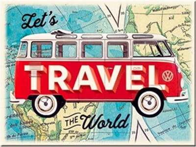 Magneet Volkswagen Bulli Let's Travel The World
