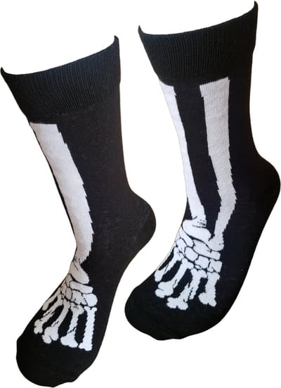 Verjaardags cadeau - Skelet Sokken - leuke sokken - vrolijke sokken - witte sokken - tennis sokken - sport sokken - valentijns cadeau - sokken met tekst - aparte sokken - grappige sokken - Sokken waar je vrolijk van wordt - maat 37-44