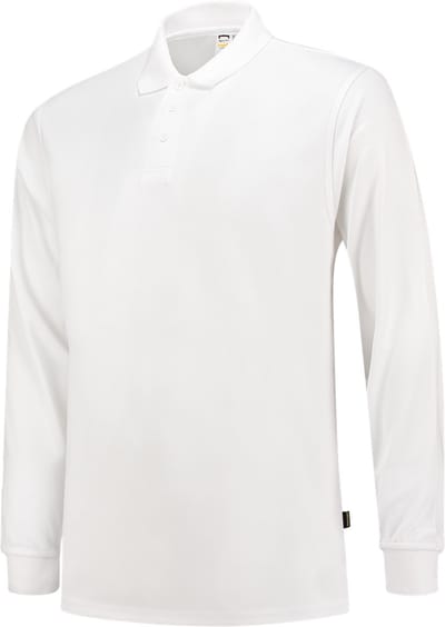 Tricorp - UV-poloshirt Longsleeve Voor Volwassenen - Cooldry - Wit - maat 3XL