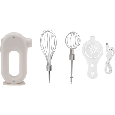 Elektrische Handmixer 3 Snelheden Anti-Slip Handvat Ontwerp Veilige Huishoudelijke Handheld Melkopschuimer Schuim L(for 6.5-9kg) wit