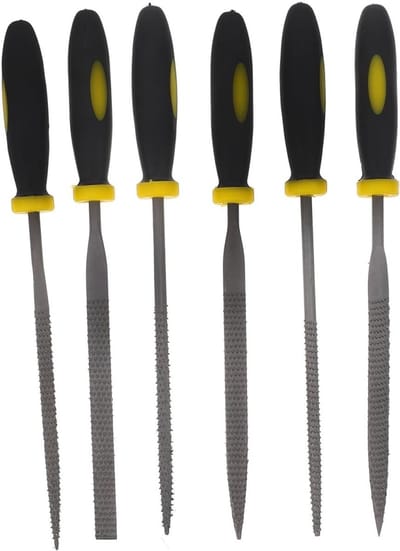 Houten Vijlenset van 6 Stuks - Mini Houten Vijlen en Rasp met Comfortabele Handvatten voor Precisiewerk