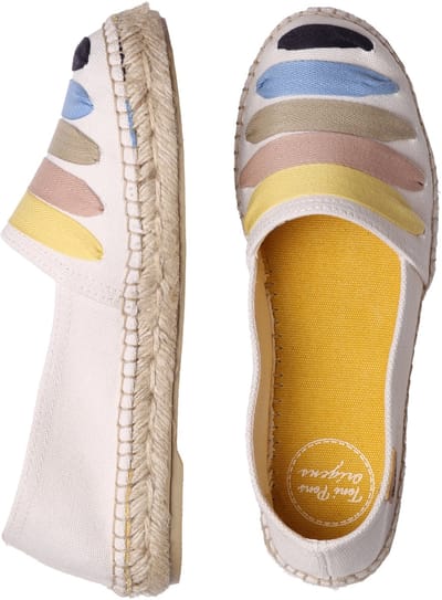 Platte espadrilles voor dames met linten | ROSE-CM