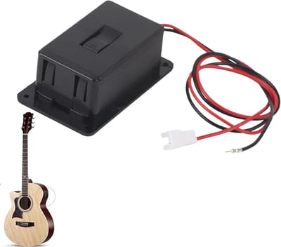 Gitaar Pickup Batterij Box - Batterijhouder Gitaar - Batterij Beschermen - Horizontale Montage - 7 x 4 x 2.8 cm