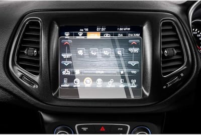 Navigatie Touchscreen Bescherming voor Jeep Compass 2017-2019 - Tempered Glass, Anti-Vingerafdruk, 9H Krasbestendig en HD Transparant (20.4")