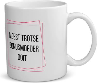 Akyol - meest trotse bonusmoeder ooit koffiemok - theemok - Mama - trotse bonusmoeder - moeder cadeautjes - moederdag - verjaardagscadeau - verjaardag - cadeau - geschenk - kado - gift - moeder artikelen - 350 ML inhoud
