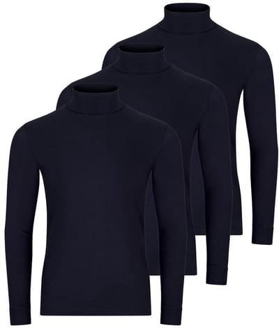 RAGMAN Heren shirt met rolkragen 3 pack Basic