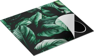 Chefcare Inductie Beschermer Tropische Groene Bladeren - 60x50 cm - Afdekplaat Inductie - Kookplaat Beschermer - Inductie Mat