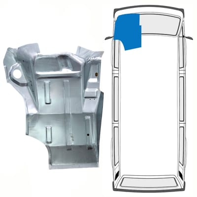 Reparatiepaneel voorste vloer voor Volkswagen Transporter T3 1979-1992 / Links
