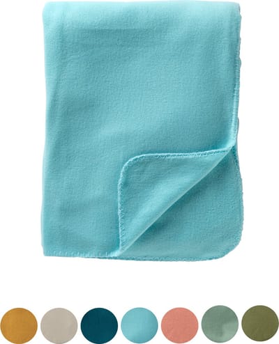 DEX - plaid 130x160 cm - fleece deken - zacht en dun - Antigua Sand - blauw