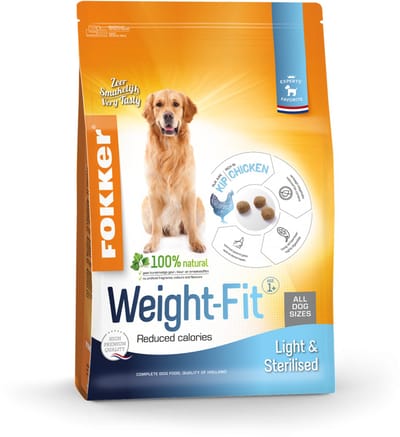 Fokker weight fit + Rex zachte beloning kip