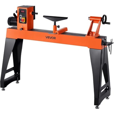 Tour à bois 1,5 CV 16 x 40 pouces Tour à bois Vitesse variable 0-3200 tr/min