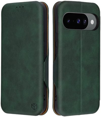 Hoesje geschikt voor Google Pixel 10 / 10 Pro - Techsuit Safe+ Book Wallet Case - Donkergroen