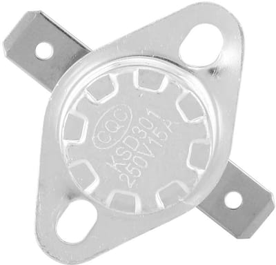 Dailygoody - Thermostaat Schakelaar - KSD301 Normaal Gesloten - Beschermt Batterij - 250V 15A - Temperatuur Schakelaar - Lange Levensduur - Geschikt v...