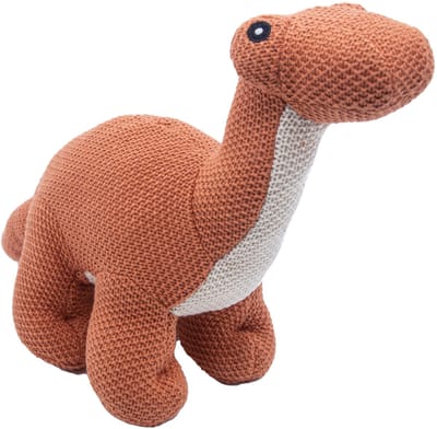Cute since 1999 - Dinosauruspark - Dinosaurus speelgoed - Oranje tanystropheus - Katoen Knuffel - 34 cm