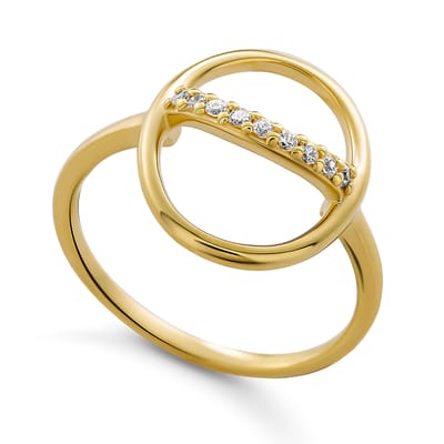 Orphelia 'Amaliada' Dames 925 Sterling Zilveren Ring - Goud ZR-7572