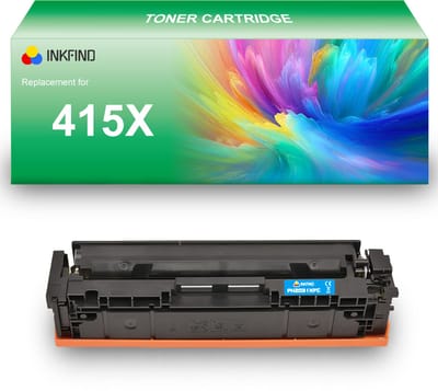 INKFIND 415X (W2031X) Cyaan tonercartridge compatibel met HP 415X (W2031X) Cyaan toner cartridge - 1-pack Cyaan