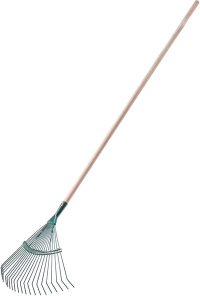 KADAX hark, bladbreken, verstelbare hark met steel voor tuin, gazon, comfortabele tuinhark, bladwaaier, bladbezem, tuingereedschap, tuingereedschap (draad)
