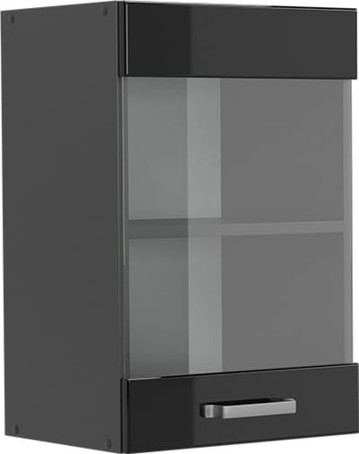 Vicco R-Line Glazen keukenkast – 40 cm Zwart hoogglans