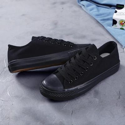 Dames Vetersluiting Ademend Wandelen Canvas Casual Schoenen Gevulkaniseerde Schoenen Nieuwe Stijl Sneakers Tenis Feminino 40 zwart
