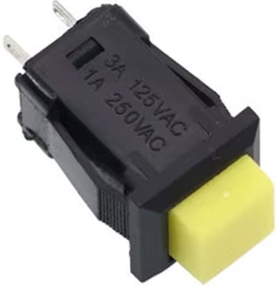 Schakelaar vierkant 10mm Momentary 250V/1A D-429B self-reset