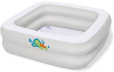 KAD® Kinderzwembad - Inflatabel Kinderzwembad - Interactief Speelzwembad & Playcenter voor Kinderen - Lichtgrijs - 86cm x 86cm x 25cm