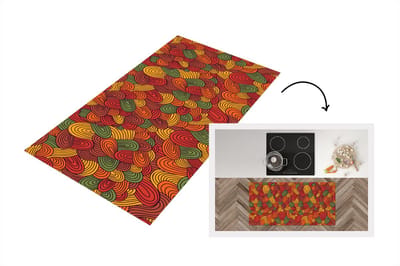 Keukenloper - Loper keuken - Abstract - Boho - Patronen - Herfst - 120x60 cm - Keukenloper vinyl