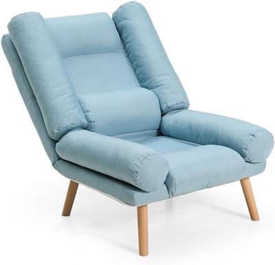 Lounge fauteuil - Comfortabele stoel - Ontspannen buiten - Verstelbare rugleuning - N.v.t. - Lichtblauw