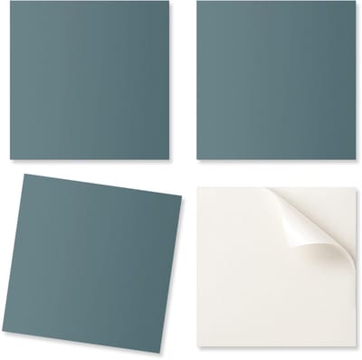 Set zelfklevende vinyltegels met print voor de woonkamer, donker zeegroen, 20x20x20 cm