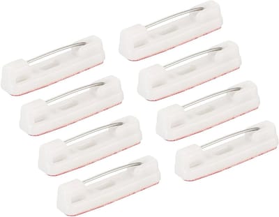 50 Stuks Veiligheidsbeugelpinnen, Zelfklevende Broche Sluitingen voor Naamlabels en Sieraden (Wit, 22mm)