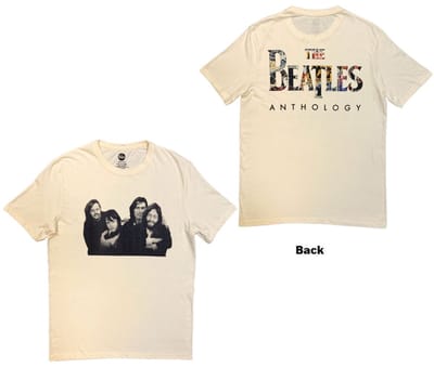 The Beatles - Group Photo Anthology Infill Heren Tshirt - S - Creme