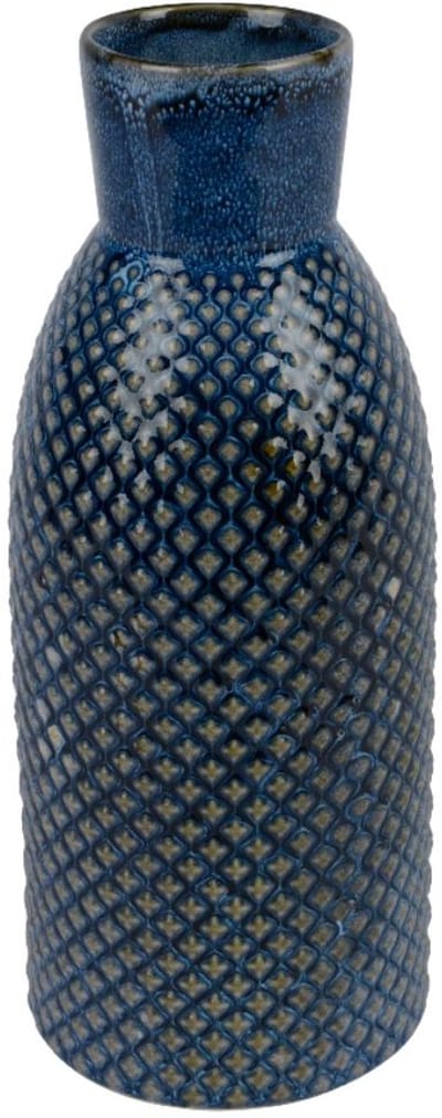 Vaas porselein H26.5cm blauw