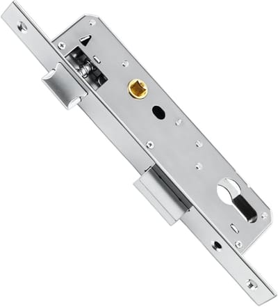 Vergrendelingssysteem voor buisframes, insteekslot met roestvrijstalen inzet, 85 x 30 mm, ideaal voor tuinpoorten en metalen deuren, eenvoudig te verwijderen en te installeren