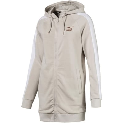 Puma Kiss Artica T7 Lange Mouw Zip Up Vrouwen Beige Hooded Track Jacket 577425 45