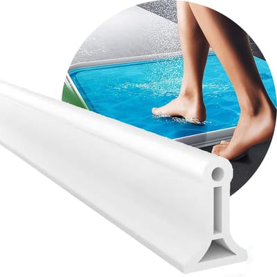 Waterkering Douche Zelfklevend – Waterstopper – Douche Dorpel – 200 cm x 4cm x 3cm – Wit – Waterdrempel - Douche montageonderdelen