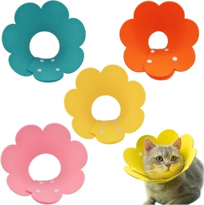4 Stuks Zachte Kattenbeschermhalsband, Anti-Bijt Halsband, Medische Halsband voor Herstel en Bescherming van Katten
