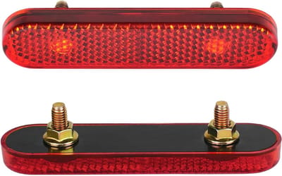 Set van 2 Rectangulaire Veiligheidsreflectoren voor Motoren, Sterke Reflecterende Rode Lichten, Ideaal voor Trucks en Fietsen