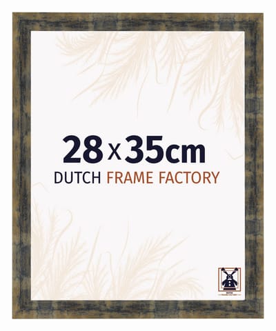 Fotolijst 28x35 cm - MDF - Blauw Goud Gemeleerd - Praag