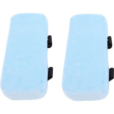1 paire de coussinets d'accoudoirs ergonomiques en mousse à mémoire de forme pour chaise de bureau, housses d'accoudoirs confortables pour chaise de jeu bleu