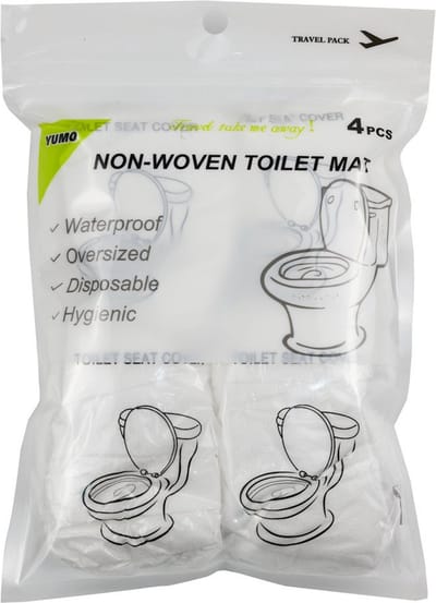 4 Stuks Hygiene Toiletbril Cover voor op Reis- Onderweg - WC Bril Covers - WC Papier over de WC Bril - Wegwerp hoes