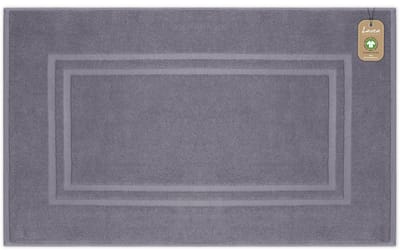 Lavea® 1 Badmat 50x80 cm – antislip en wasbaar van 100% biologisch katoen – absorberend en duurzaam – ideaal voor badkamer en douche – Lichtgrijs